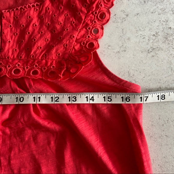 Boden Eyelet Trimmed Tank Sz 10 - Picture 5 of 6